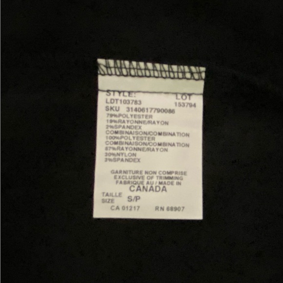 126. LE CHATEAU Mini-Dress - New With Tags - Black & Purple - Size Small - Picture 5 of 5